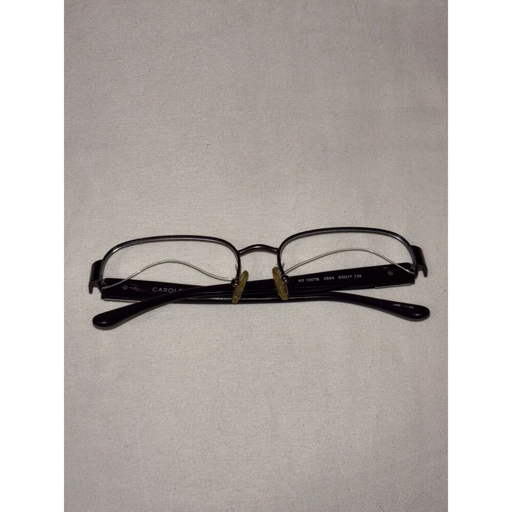 Carolee‎ Lux K0 1007B 2504 53-17-135 Purple Half Rim Eyeglasses Frame Gem Detail